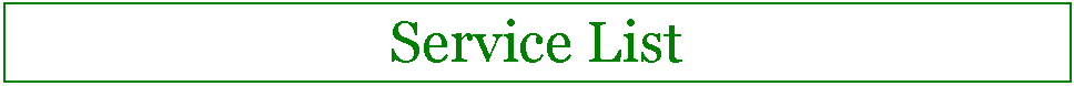 Text Box: Service List